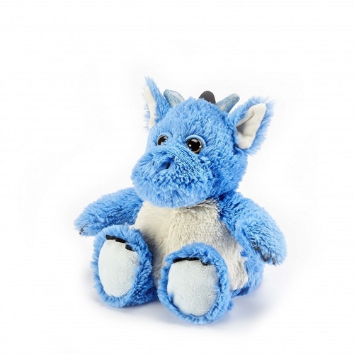 Microwavable Warmies Heat or Cool Pack Blue Dragon Plush Soft
