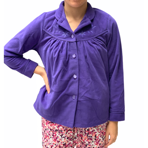 Ladies Givoni Purple Bed Jacket Button Lounge Wear (78)