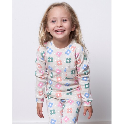 Girls Sizes 4-8 Multi Floral Cotton Long Sleeve PJS Pyjamas HL