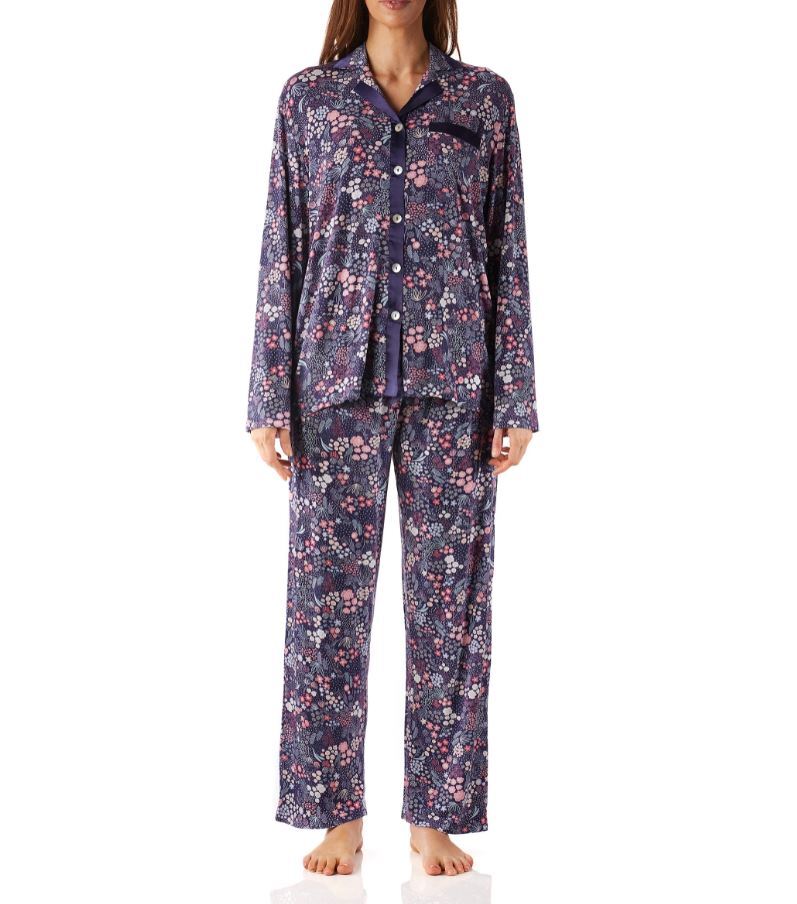 Floral satin pjs cheap