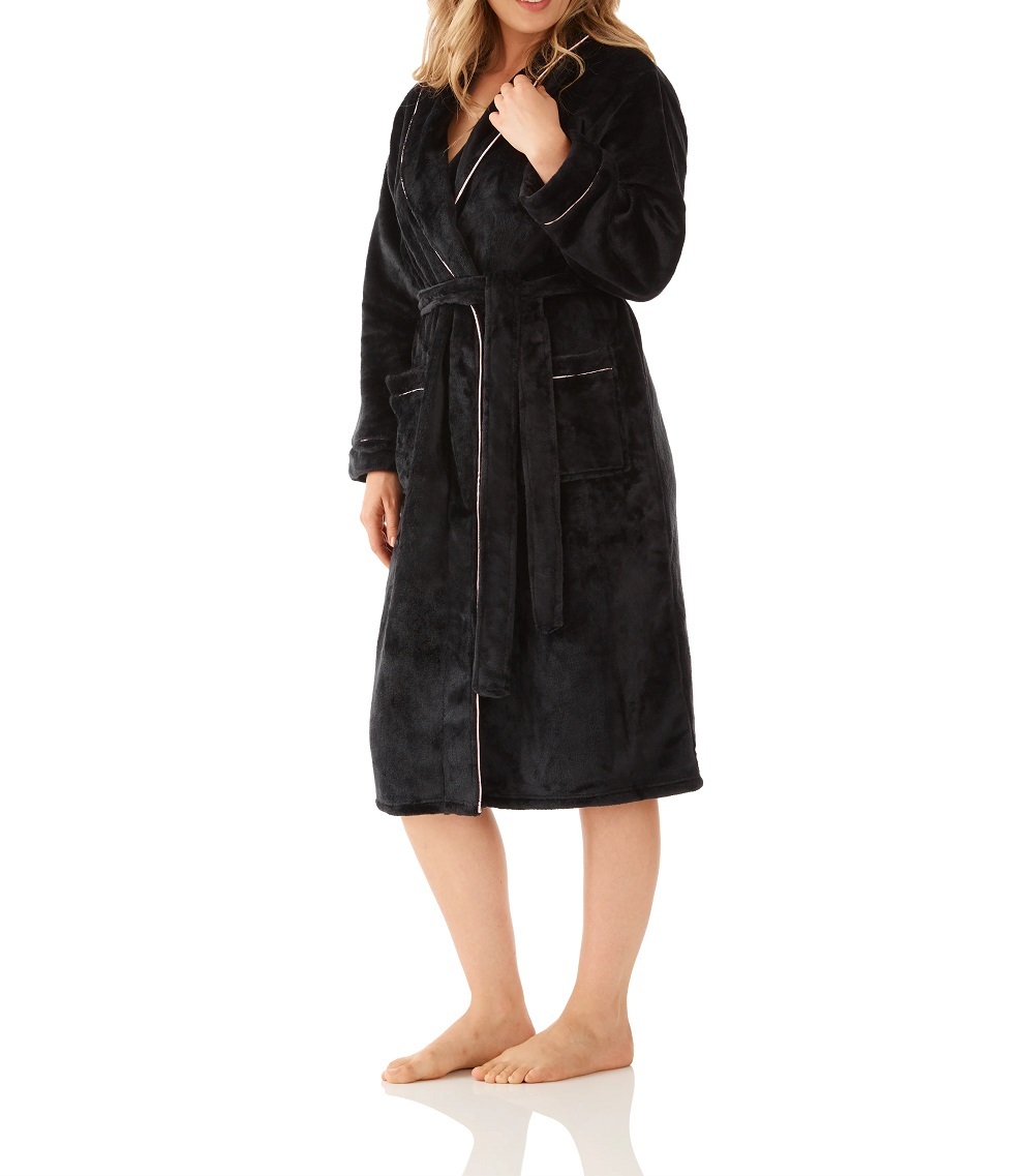 Il Sarto Lounge Dressing Gown in Black | Lyst