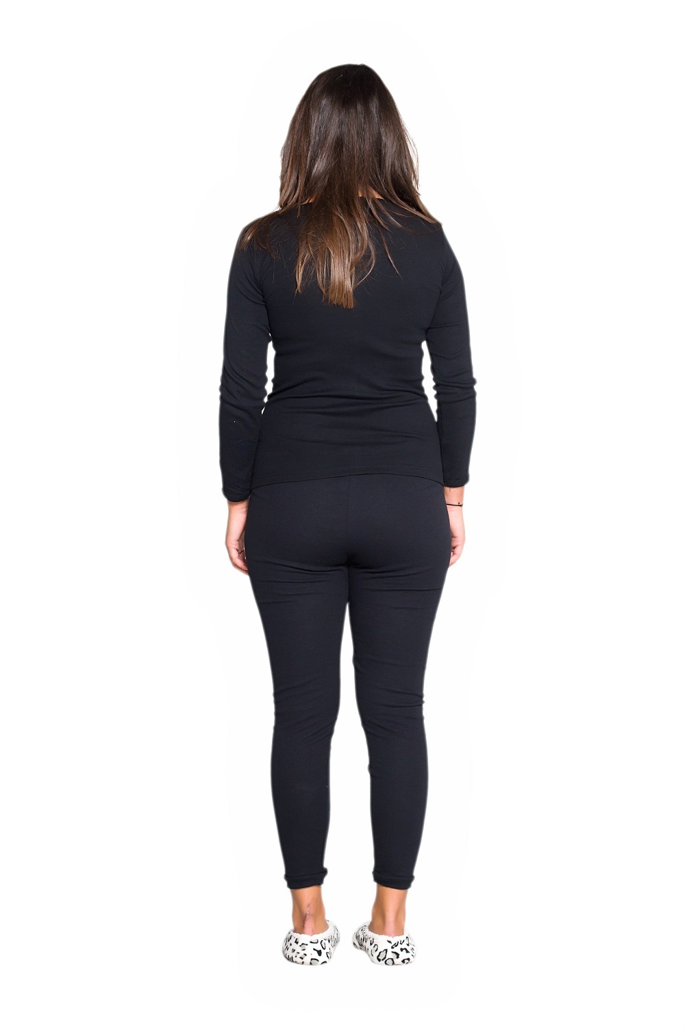 Ladies Brandella Thermals Spencers Pure Wool 200gsm Long Johns Pants Black