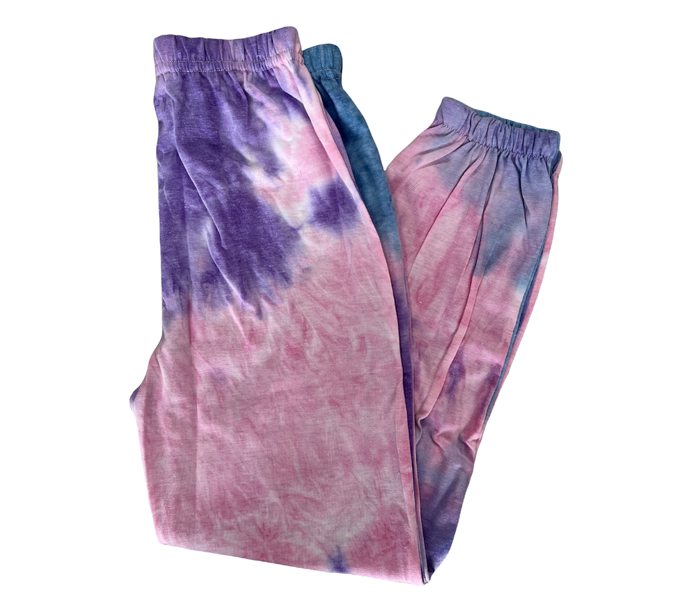 Girls Sizes 8-14 Tie Dye Print Pyjamas Long Set PJS (2580)
