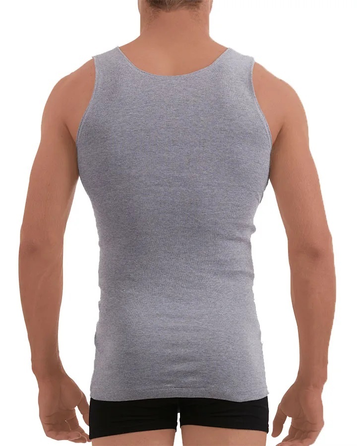 Mens 3 Pack Tradie S-2XL Pure Cotton Tank Singlets Grey Work or Leisure ...