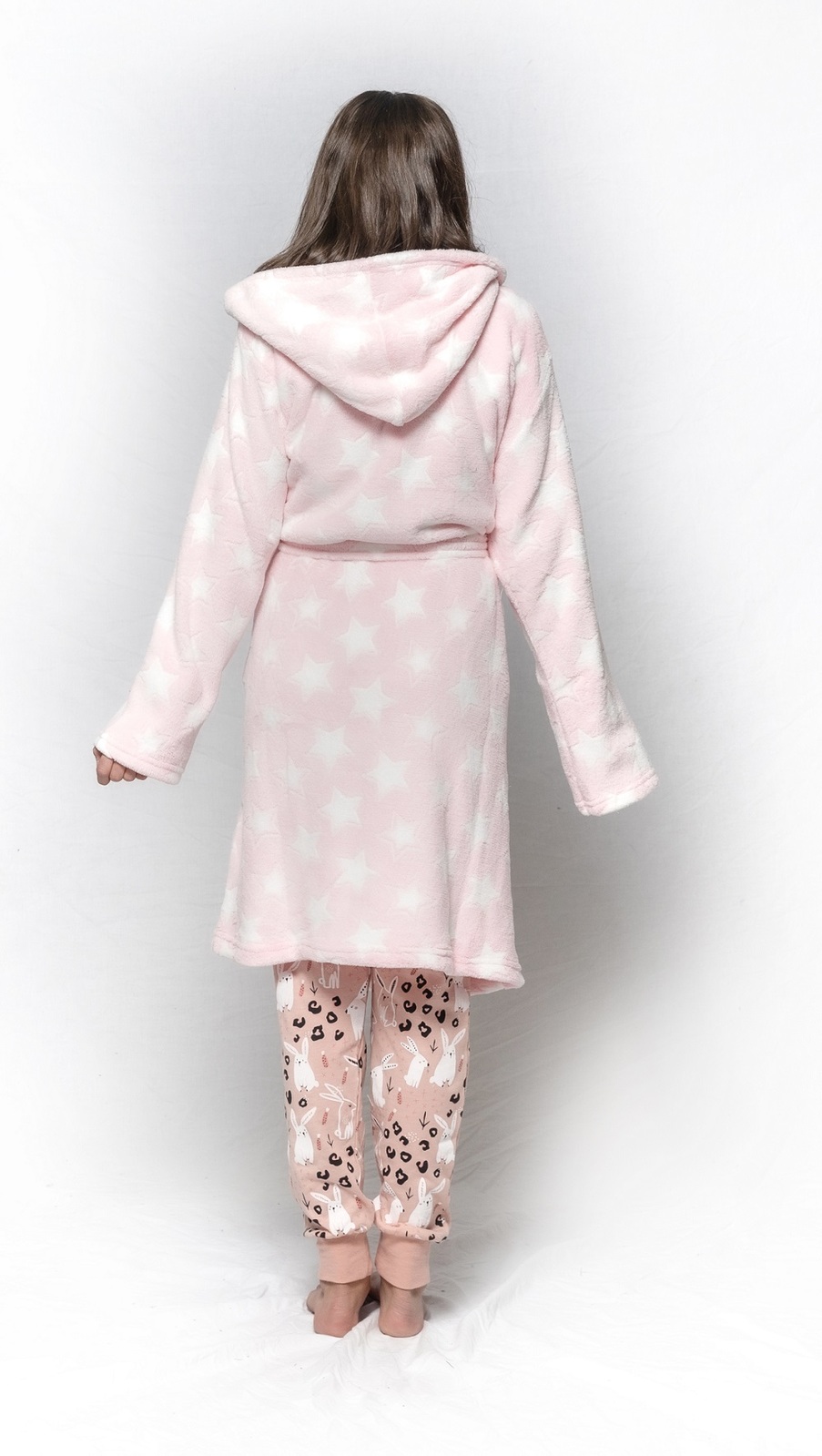 Hype Girl's Hype Junior Hooded Dressing Gown in Pink 