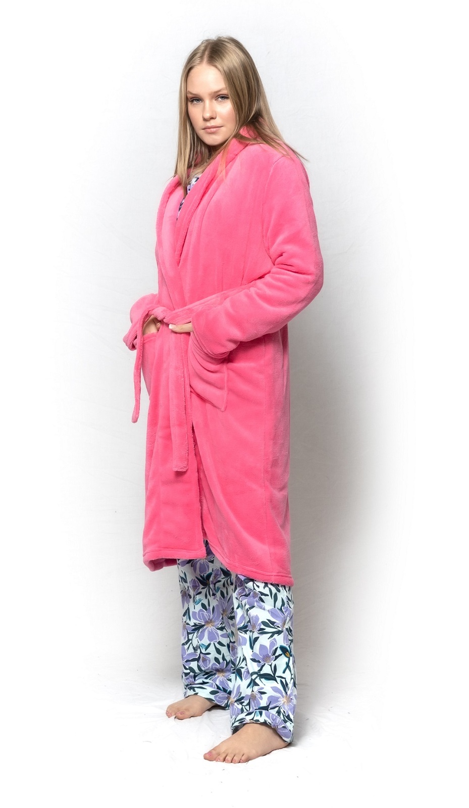 Buy Cream Bright Spot Fleece Dressing Gown M | Dressing gowns | Tu