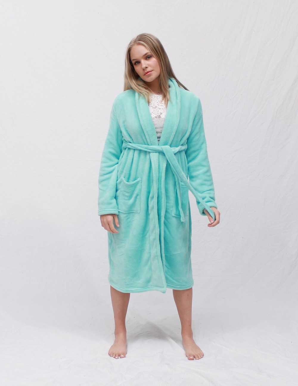 Kids Fleece, Plush, Soft and Warm Hooded Bathrobe for Girls, Made in T –  www.towel.com