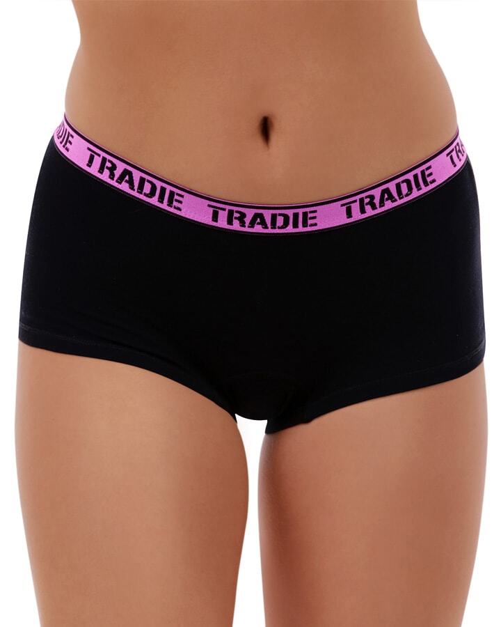 Ladies 8-16 Tradie 4 Pack Cotton Underwear Boyleg Shortie Briefs