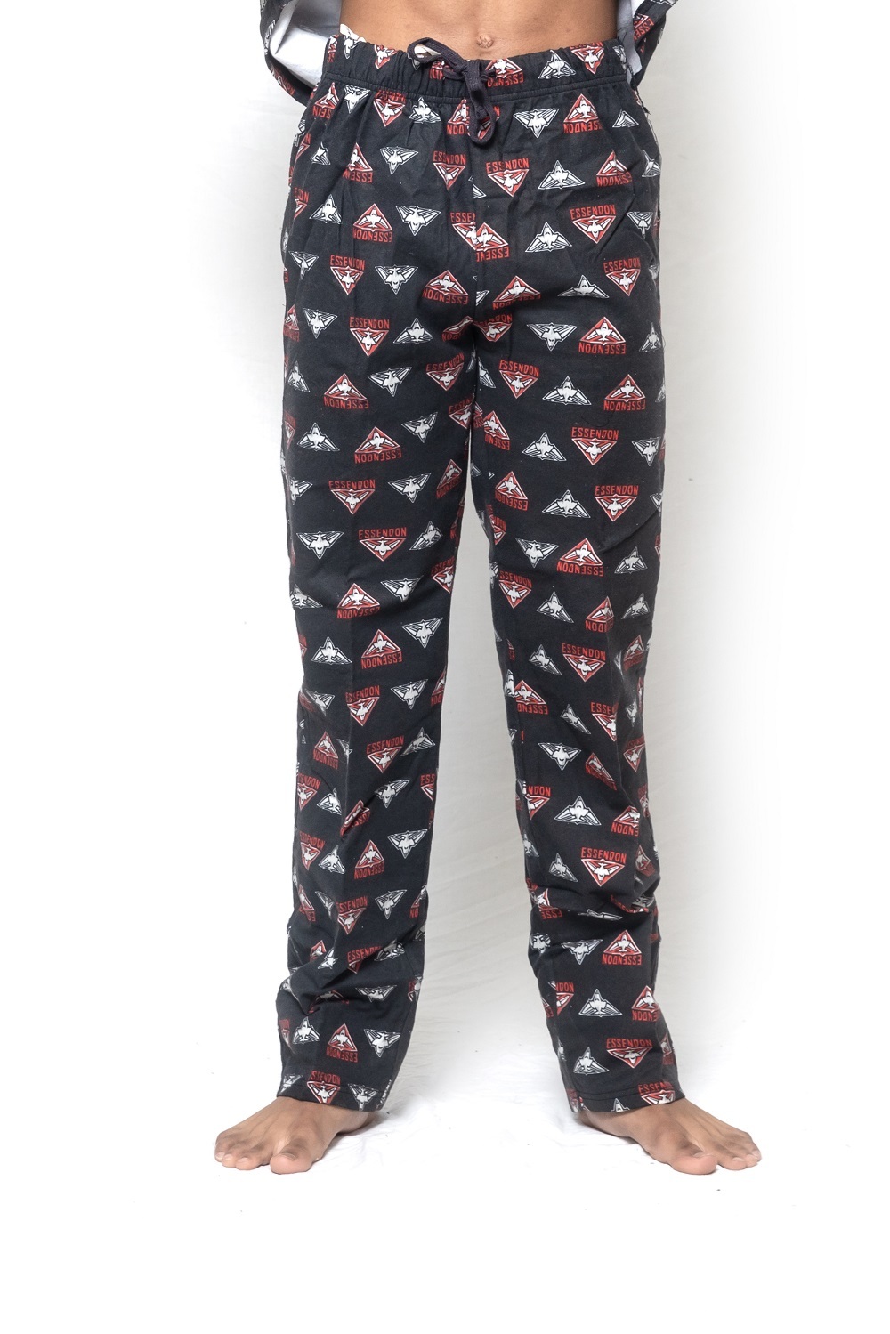 Mens AFL Official Essendon Bombers Cotton Flannelette PJS Pants