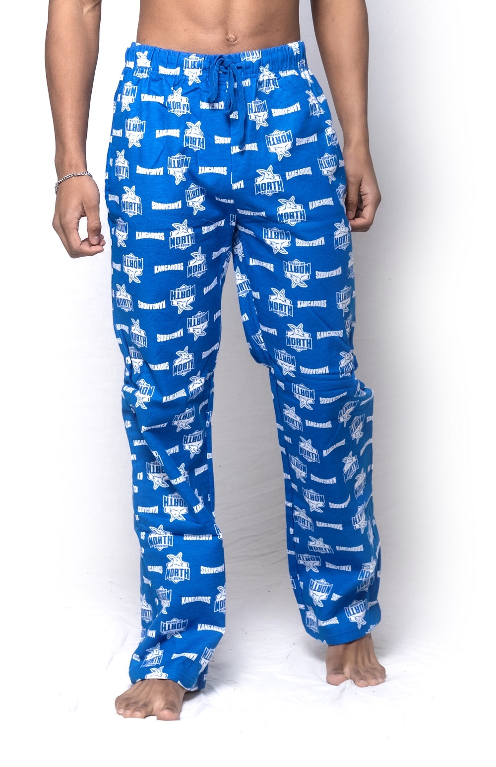 Mens AFL Official North Melbourne Kangaroos Cotton Flannelette PJS Pants