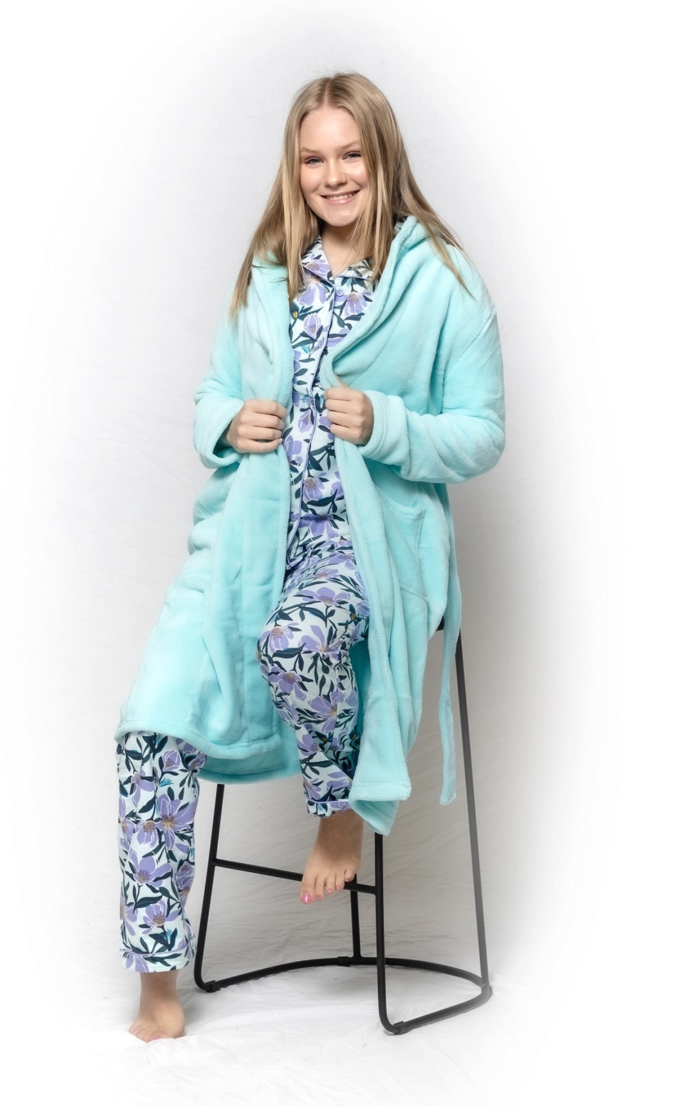 Amazon.com: ZFLL Winter Robes,Women Bathrobe Autumn Winter Thick Hooded  Flannel Ladies Robe Fleece Girls Cute Long Dressing Gown for Fem : Clothing,  Shoes & Jewelry