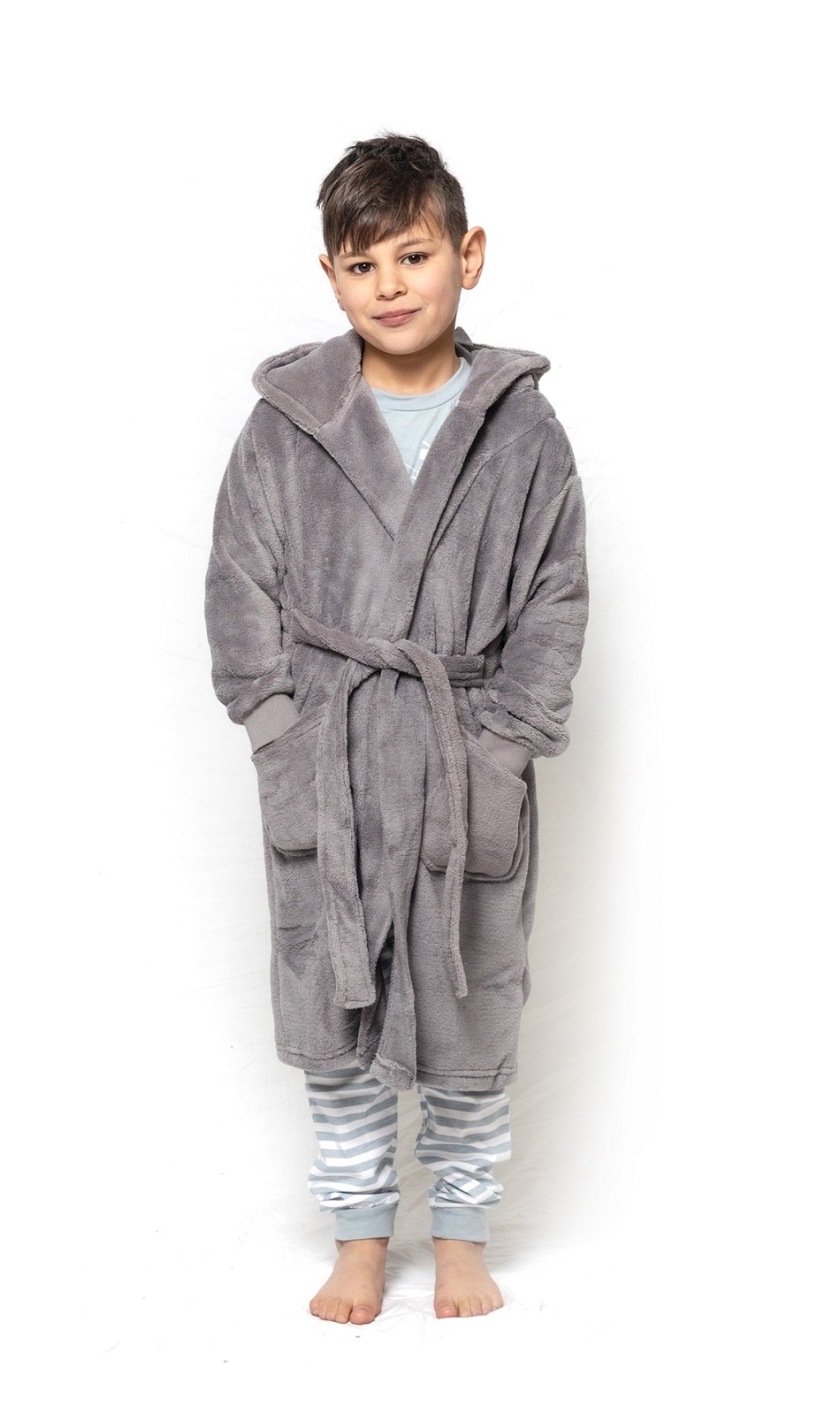 Buy TowelSelections Big Boys' Robe, Kids Plush Shawl Fleece Bathrobe Size 8  Alloy Online at Low Prices in India - Amazon.in