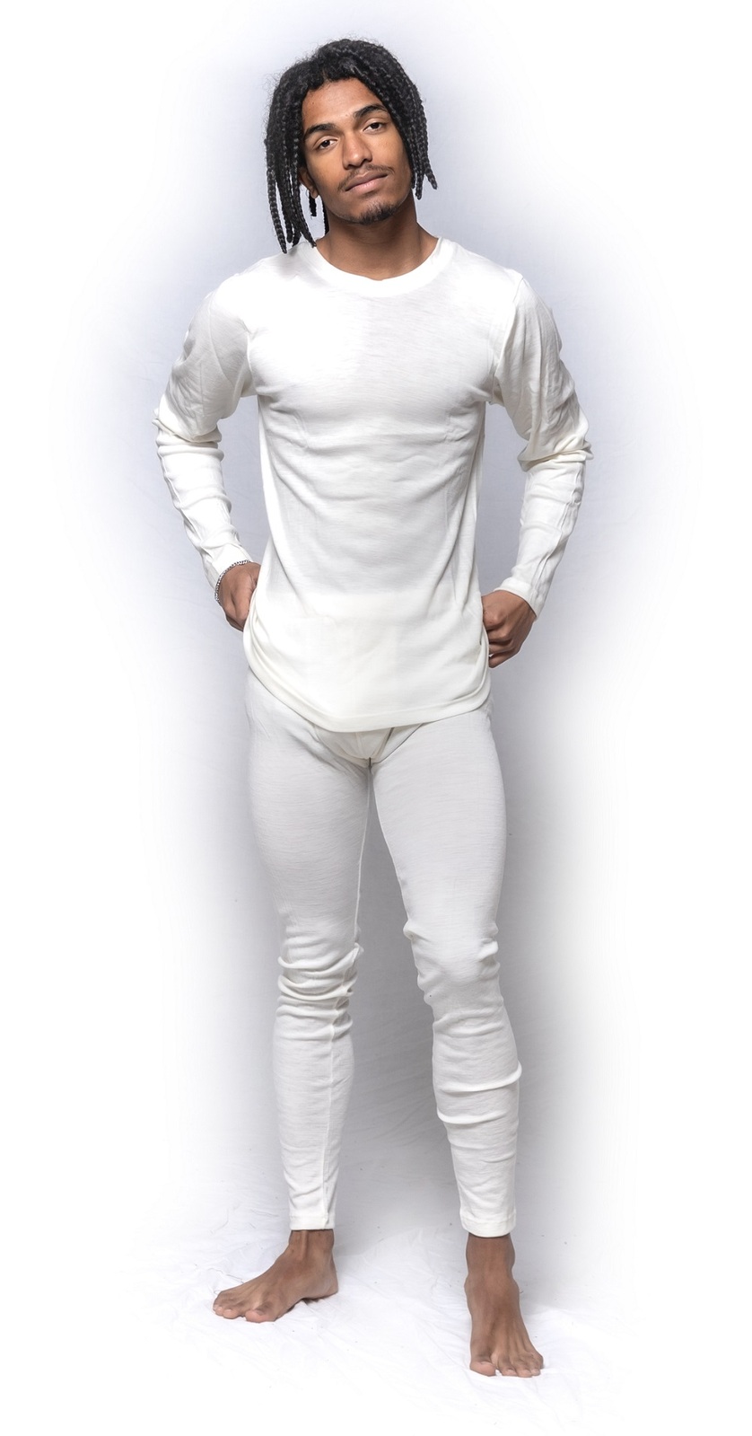 Mens Brandella Thermals Spencers Pure Wool 200gsm 2 Piece