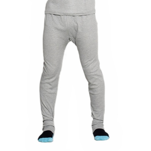 2 Pack Mens Cotton Thermal Underwear Long Johns Pants Grey