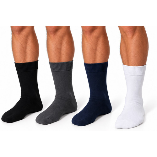 Mens Rizzi Australia Made Mixed Pure Cotton Medical Circulation Loose Top Socks 