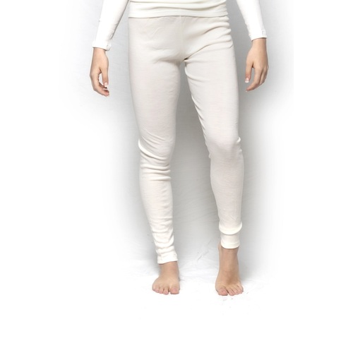 Ladies Brandella Thermals Spencers Pure Wool 200gsm Long Johns Pants Beige