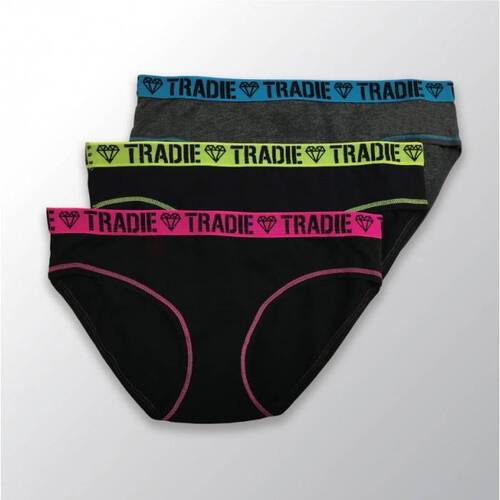 Girls Tradie 6 Pack Cotton Underwear Bikini Briefs Core (SB3)