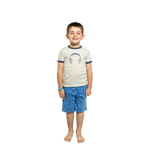 Boys Sizes 1-7 Headphones Cotton Short Sleeve PJS Pyjamas Marquise