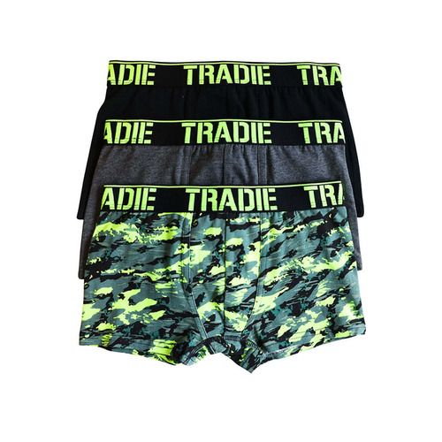 Boys Tradie 2 x 3 Pack Cotton Fitted Boxer Shorts Trunks Camo (SK3)