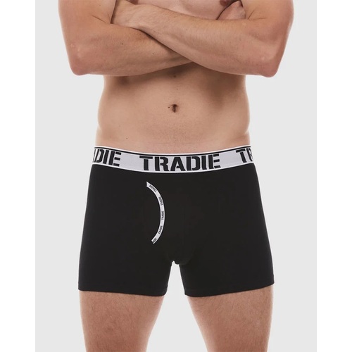 Mens 3 Pack Tradie Swell Microfibre Boxer Shorts Fitted Trunks (SK3)