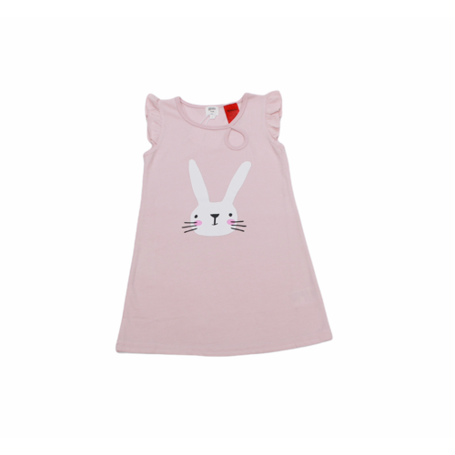 Girls PJs Size 3-7 Pink Bunny Short Sleeve Nightie Pyjamas 