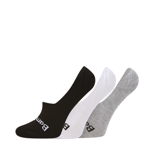 Ladies Bamboozld 3 Pack Mixed Black/White/Grey Invisible No Show Socks
