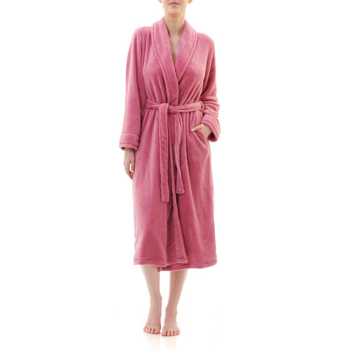 Ladies Givoni Dusty Pink Mid Length Wrap Dressing Gown Bath Robe (GL43)