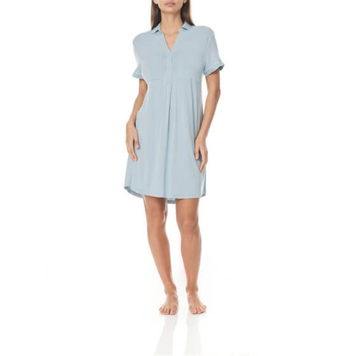Womens Gingerlilly Norah Blue Haze Modal T-shirt Nightie 