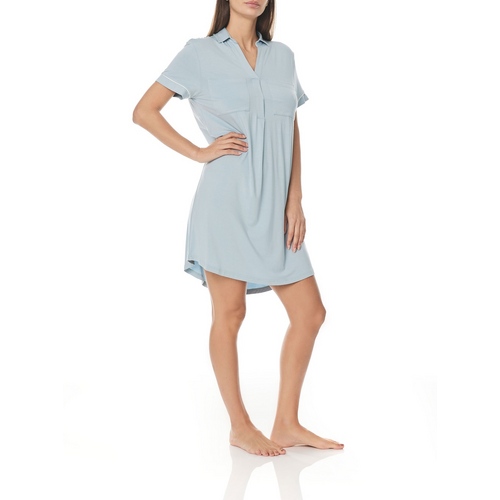 Ladies Gingerlilly PJS Blue Haze Modal Tee Nightie Pyjamas Norah