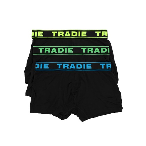 Mens 3 Pack Tradie Beachfront Bamboo Boxer Shorts Fitted Trunk (SK3)