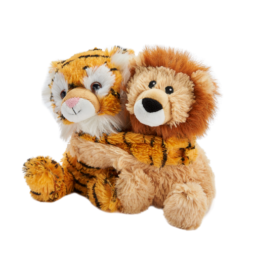 Microwavable Warmies Heat or Cool Pack Tiger Lion Cuddle Plush Soft