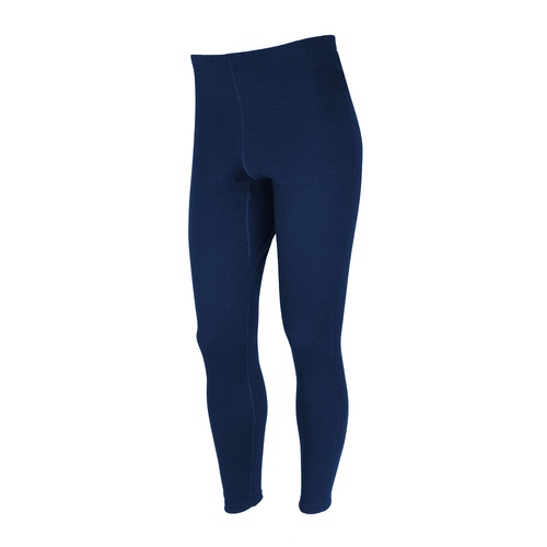 WW Mens Australia Made Pure Wool 300gsm Long John Thermal Pants Navy Blue (U895)