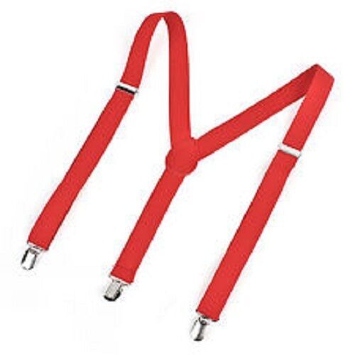 Mens Costume Accessories Stretch Braces Suspenders Gangster Gatsby Red