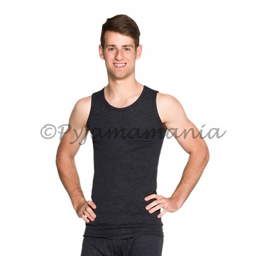3 Pack Mens Wool Blend Thermal Underwear Singlet Vest Black
