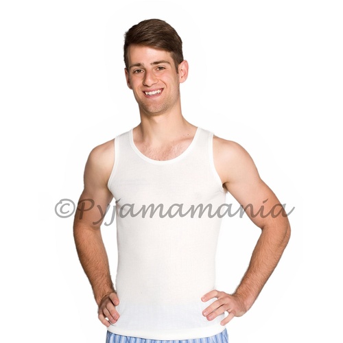 3 Pack Mens Wool Blend Thermal Underwear Singlet Vest Beige