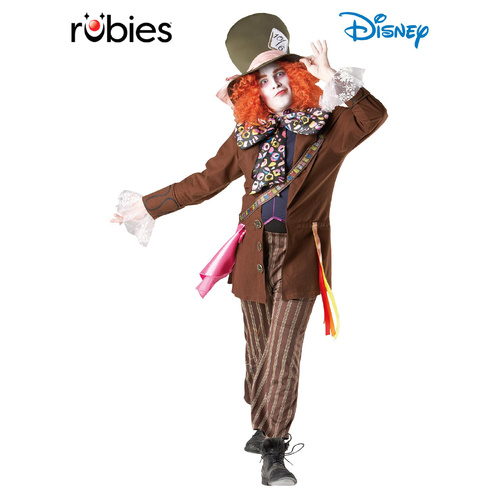 Rubies Licensed Adult Fancy Dress Costume Deluxe Mad Hatter from Alice In Wonderland
