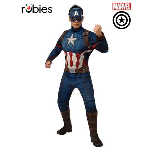 Rubies Licensed Adult Fancy Dress Costume Deluxe Captain America