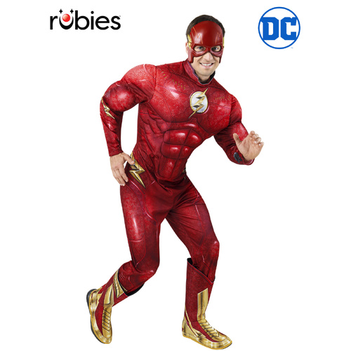 Rubies Licensed Adult Fancy Dress Costume The Flash Deluxe DC