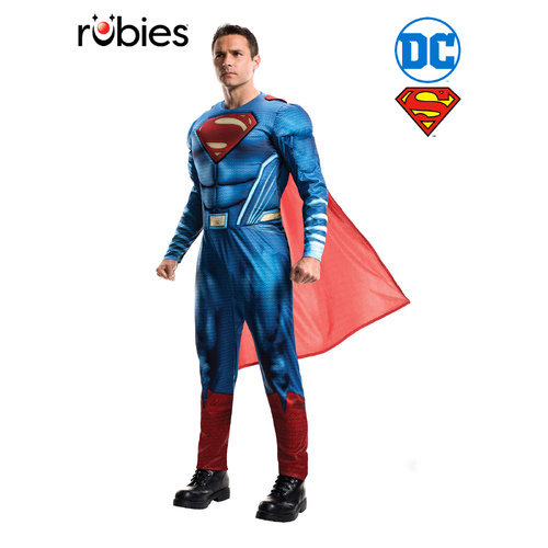 Rubies Licensed Adult Fancy Dress Costume Deluxe JLM Superman DC Comics