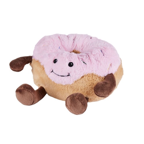 Microwavable Warmies Heat or Cool Pack Pink Donut Plush Soft