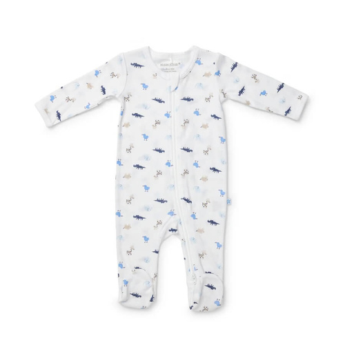 Baby Boys Marquise Animal Print Cotton Zipsuit Sleepsuit Bodysuit