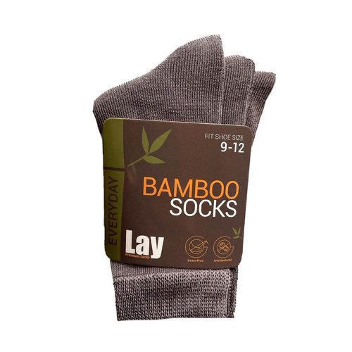 3 Pack Grey Bamboo Kids Crew School Socks Boys & Girls Seamless & Breathable