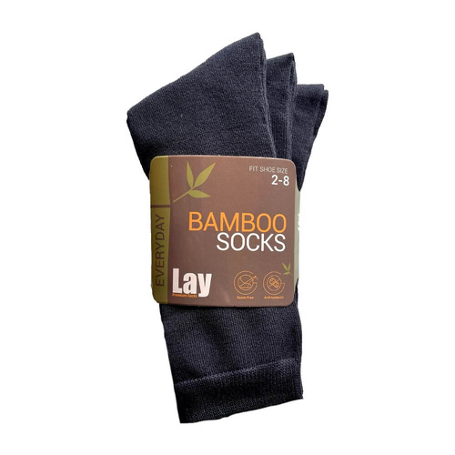 3 Pack Navy Blue Bamboo Kids Crew School Socks Boys & Girls Seamless & Breathable