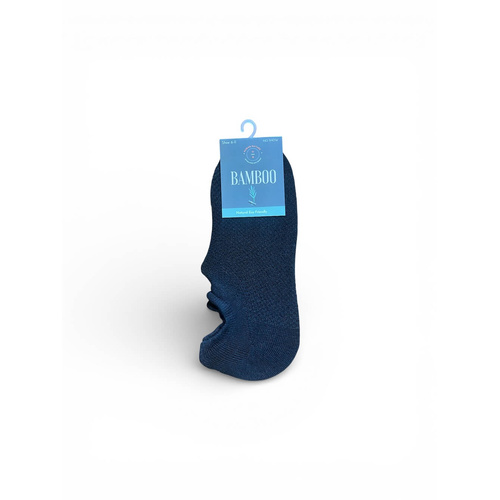 Womens 6 Pack Size 2-8 Black Bamboo No Show Invisible Sport Socks Seamless