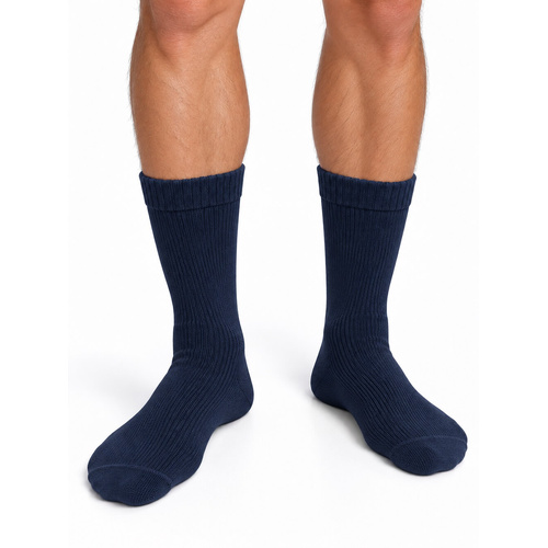 Mens Rizzi Australia Made Navy Blue Pure Cotton Cushion Foot Sport Work Socks 