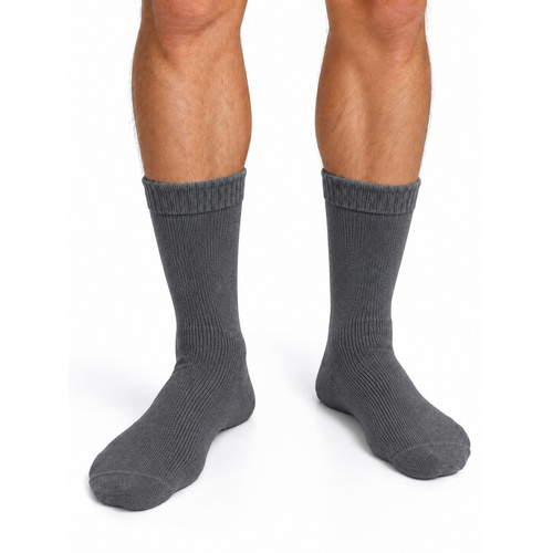 Mens Rizzi Australia Made Grey Pure Cotton Cushion Foot Sport Work Socks 