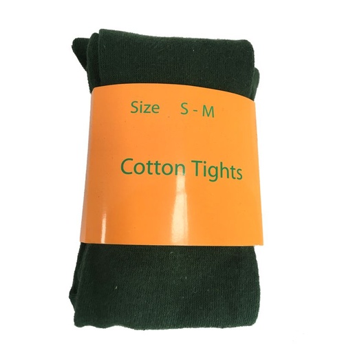 3x Girls Green Winter Thick Cotton School Uniform Tights Stockings Sizes 3-16